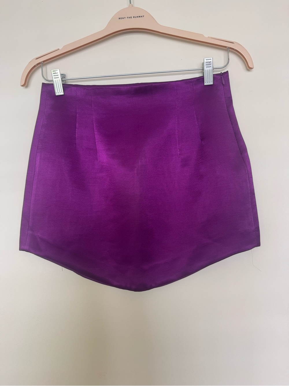 Zara Satin Look Mini Skirt Jewel Tone Purple